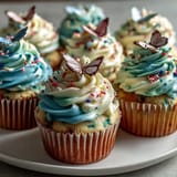Spring Cupcakes Pastel Butterfly