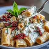 Velvety Marry Me Pasta featuring sun-dried tomatoes, garlic, and parmesan, served in a creamy, aromatic sauce.