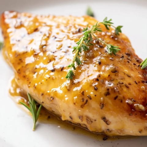 Savory Honey Dijon Chicken Skillet simmering in a rich, tangy sauce, perfect over creamy mashed potatoes for dinner.