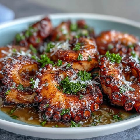 Golden seared scallops glistening in a vibrant lemon butter sauce, garnished with fresh parsley and lemon wedges.