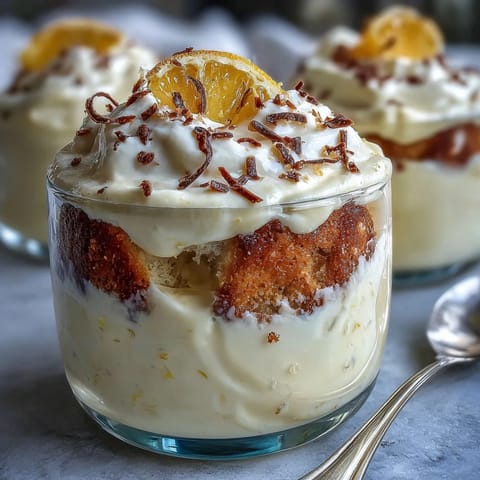 Zesty Homemade Limoncello Tiramisu Cups with creamy mascarpone and lemon-soaked ladyfingers.