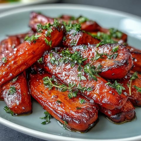Honey Glazed Roasted Carrots Thyme