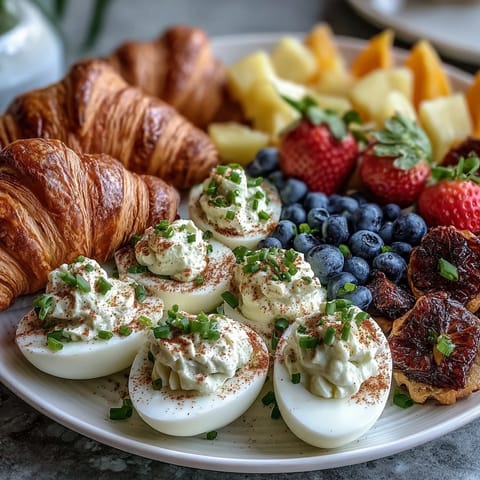 Easter Brunch Board Deviled Eggs