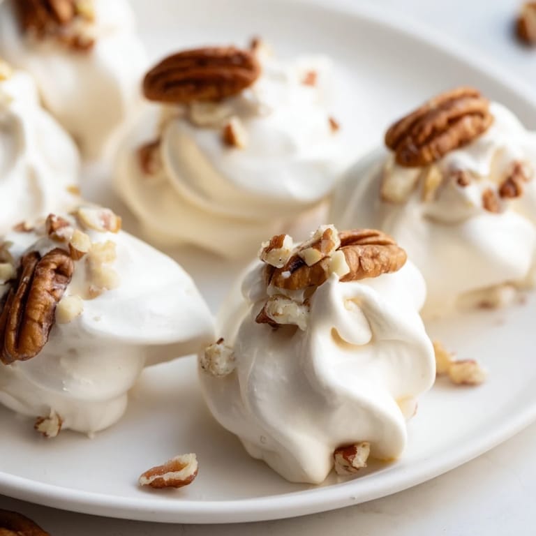 Close-up of fluffy divinity, a sweet American dessert ready to melt in your mouth.