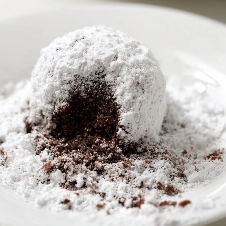 Homemade Mud Balls, a classic no-bake dessert, showcasing their rich, chocolatey goodness.
