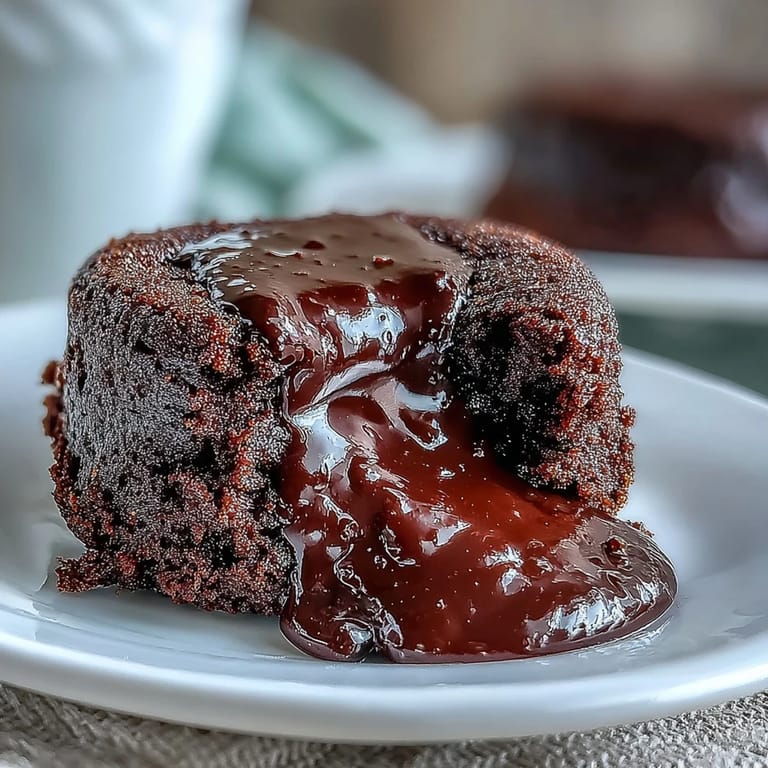 Freshly baked Chocolate Lava Cakes with espresso dusted with powdered sugar, alongside vanilla ice cream melting on top.