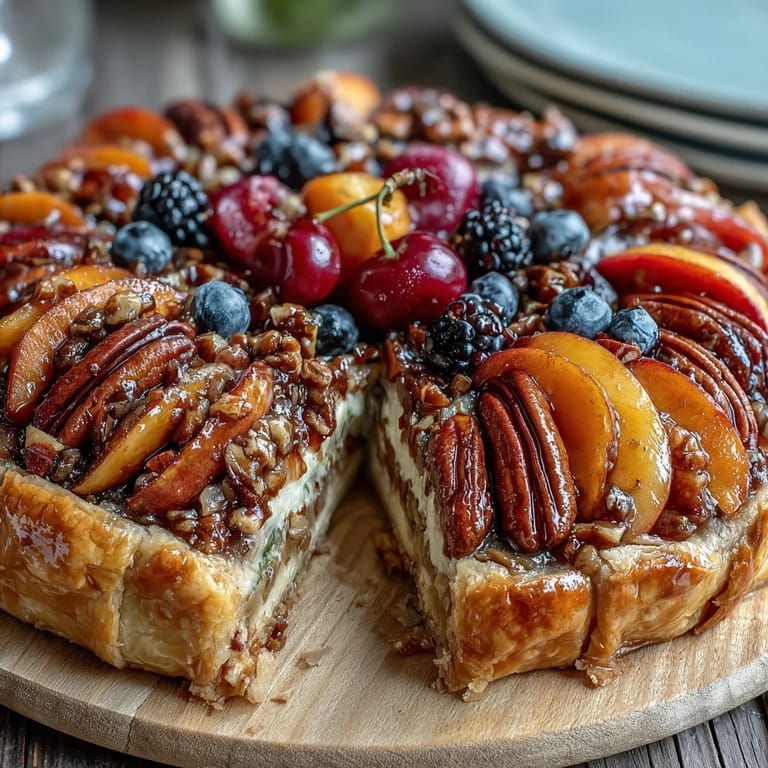2. Golden, buttery galette crust cradles a luscious almond frangipane topped with vibrant slices of summer stone fruits, baked to perfection.  