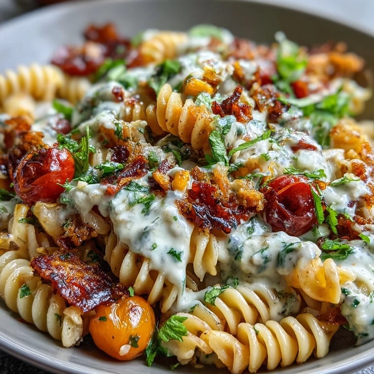 Vibrant Easy Taco Pasta Salad featuring al dente rotini, fresh veggies, and zesty lime dressing, perfect for summer gatherings and potlucks.